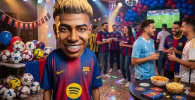 show de yamine lamal para fiestas de fútbol