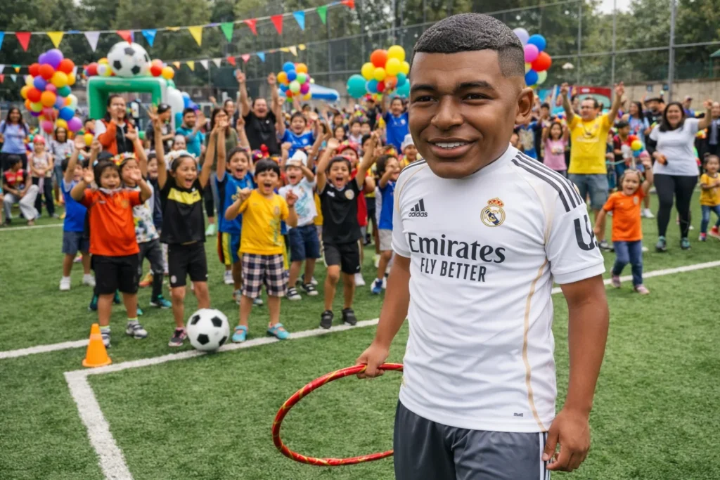 show de Mbappé para fiestas infantiles de fútbol